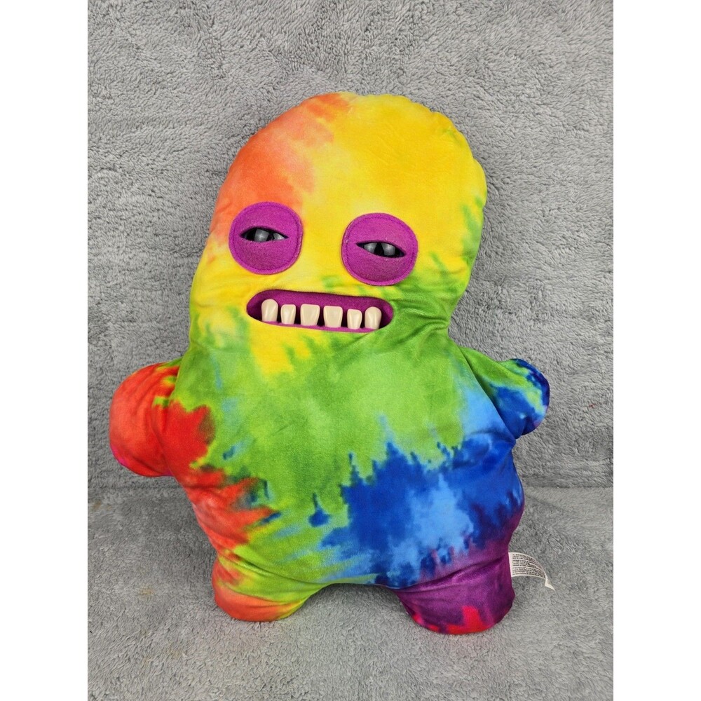 Jumbo Fuggler 18" Plush Big Fugg Sir Splodge A Lot Pillow Rainbow Tie Dye 2024